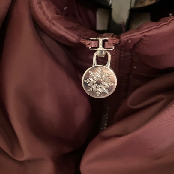 Burgundy Shawl Collar Style Coat - Picture 3 of 5